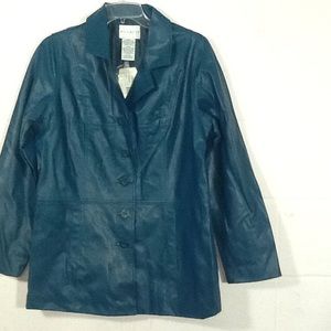 White Stag Teal Blue Green Vegan Jacket Medium NWT
